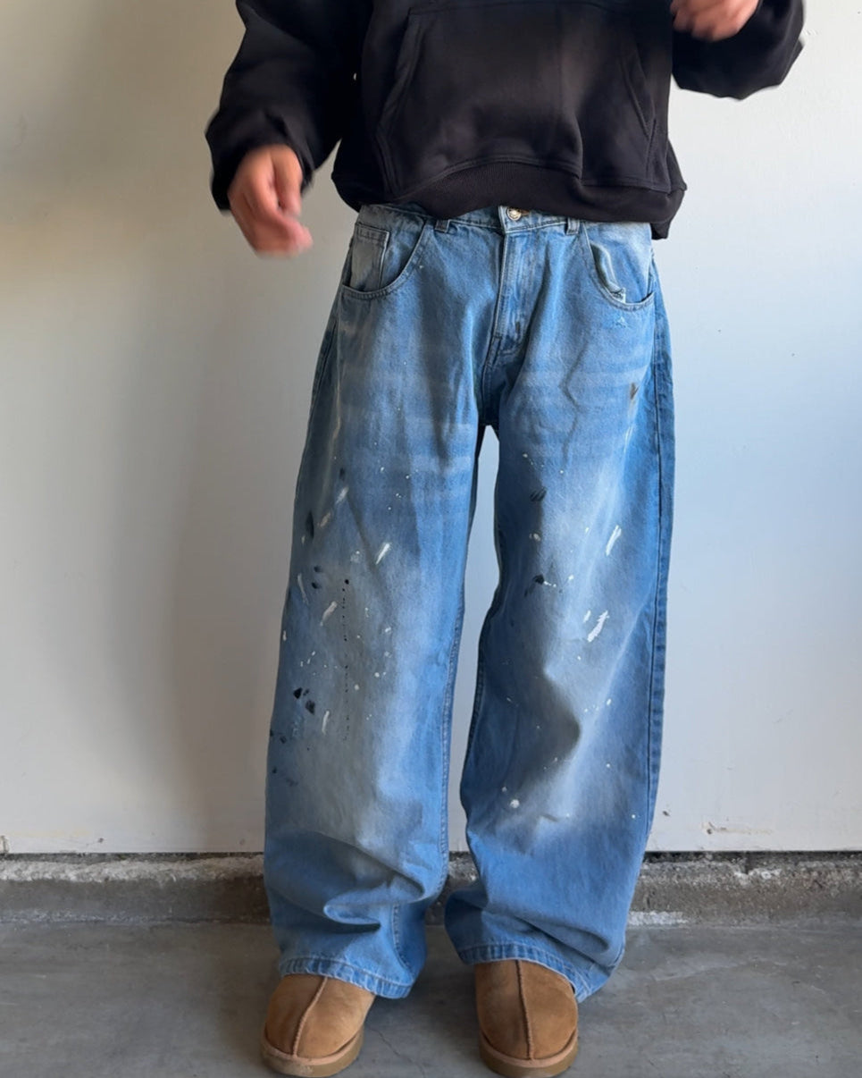 'Painted' Blue Denim